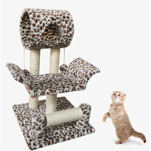 Macskabútor, macskafa leopárd mintával 71cm (ST-A320-LEOPARD) kaparófa - 2