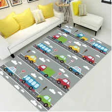 Gyerek autós játszószőnyeg, gyerekszőnyeg mintás 130x180 cm (KIDS-CARPET-5)