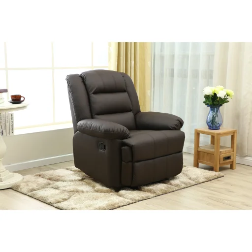 Manuális fekvőfotel, relax fotelágy sötétbarna PU (JNF-MANUAL-DARK BROWN) JN-R8053A51 - 3