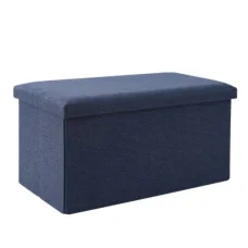 Ülésre alkalmas tárolódoboz, ülőke sötétkék (storage-box-76-darkblue)