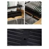 Edényszárító csepegtető tálcával kétszintes fekete (dish-rack-black-5-2-layer-DRB-5-2)  thumbnail
