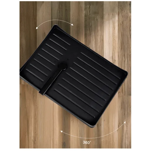 Edényszárító csepegtető tálcával kétszintes fekete (dish-rack-black-5-2-layer-DRB-5-2)  - 2