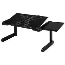 Összecsukható laptop asztal, állvány egérpaddal fekete (laptop-desk-2-black)