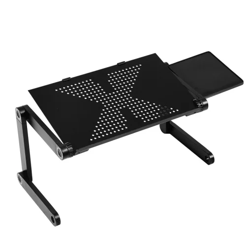 Összecsukható laptop asztal, állvány egérpaddal fekete (laptop-desk-2-black) - 2