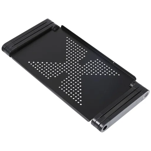 Összecsukható laptop asztal, állvány egérpaddal fekete (laptop-desk-2-black) - 9