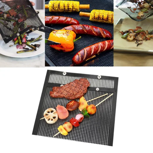 BBQ mat, grillező zsák, grillsütő lap 27x22cm (BBQ-RA-27x22-1x) - 4