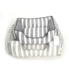 Kutyafekhely, kutyaágy, macska fekhely, macskaágy szürke színben S méret (PET-BED-STRIPED-GREY-S) thumbnail