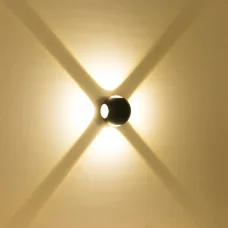 Kültéri fali LED lámpa 12W fekete IP65 vízálló (OUTDOOR-LED-1019-4-BLACK)