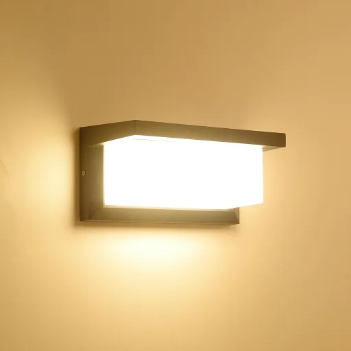 Kültéri fali LED lámpa 18W fekete IP65 vízálló 3000K meleg fényű (601-1-BLACK-3000K) - 1