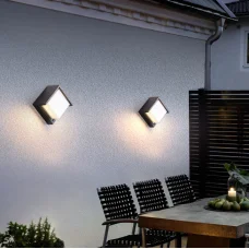 Kültéri fali LED lámpa 12W fekete IP65 vízálló (OUTDOOR-LED-605-BLACK-3000K)