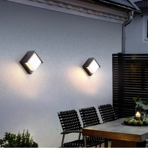 Kültéri fali LED lámpa 12W fekete IP65 vízálló (OUTDOOR-LED-605-BLACK-3000K) - 1