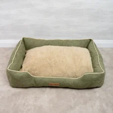 Kutyafekhely, kutyaágy zöld M méret (Suededoghouse-green-m)