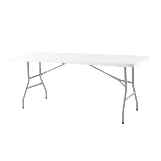 Összecsukható kemping asztal, kerti asztal 180x74x74cm fehér (LY-FL180-B) - 2