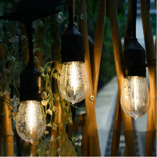 Kültéri E27 LED izzósor 14.4m hosszúság, IP65 vízállóság, 2700K meleg fény (IL-SL-52) - 4