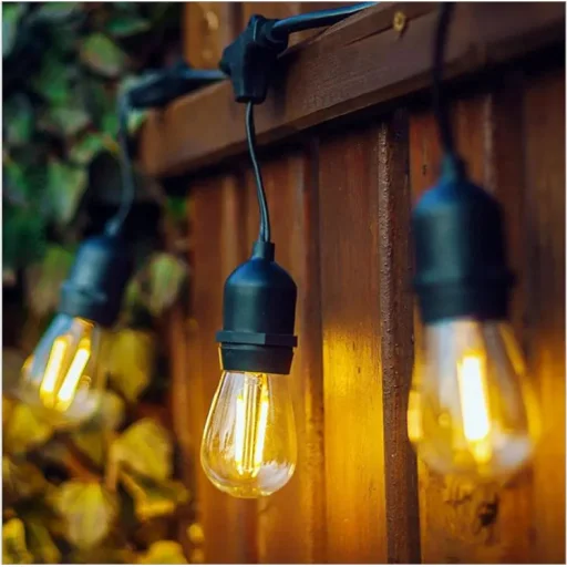 Kültéri E27 LED izzósor 14.4m hosszúság, IP65 vízállóság, 2700K meleg fény (IL-SL-52) - 7