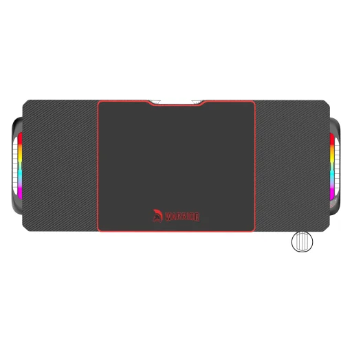 WARRIOR gamer asztal alumínium fekete színben 140*60*75CM RGB világítással (Blade V2-1460) - 3
