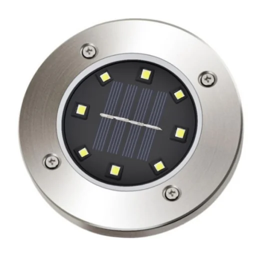 Kültéri napelemes LED lámpa, kerti világítás IP65 vízálló 3500K meleg fényű 4db-os kiszerelés (ZY-1028-8LED-WARM) - 9