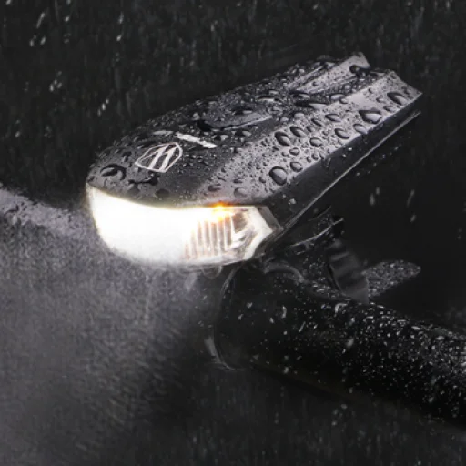 Kormányra szerelhető LED biciklilámpa, kerékpár világítás USB töltés, vízálló (GY001) - 4