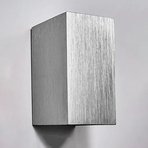 Kültéri fali LED lámpa 12W szálcsiszolt szürke színű IP65 vízálló 3000K meleg fényű (1003-6-BRUSHED-SILVER-3000K) - 2
