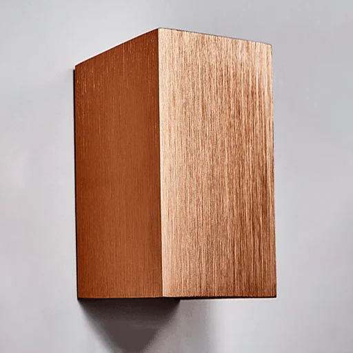 Kültéri fali LED lámpa 12W szálcsiszolt barna színű IP65 vízálló 3000K meleg fényű (1003-6-BRUSHED-BROWN-3000K) - 2
