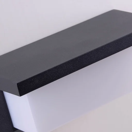 Kültéri fali LED lámpa 18W fekete IP65 vízálló 3000K meleg fényű (601-1-BLACK-3000K) - 3