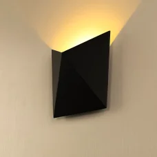 Kültéri fali LED lámpa 5W fekete színű IP54 vízálló 3000K meleg fényű (1030-BLACK-3000K)