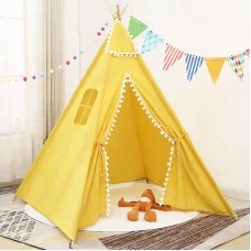 Teepee indián sátor, gyereksátor sárga (kids-teepee-160-yellow)