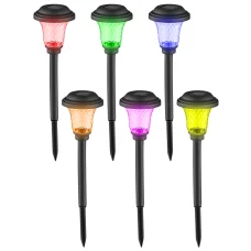 Kültéri napelemes lámpa, kerti LED világítás RGB színes 6db-os kiszerelés (DC-878-RGB-COLOR)