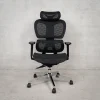 Prémium ergonomikus irodai szék, forgószék, fekete (T03) hálós thumbnail
