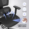 Prémium ergonomikus irodai szék, forgószék, fekete (T03) hálós thumbnail
