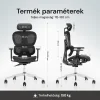 Prémium ergonomikus irodai szék, forgószék, fekete (T03) hálós thumbnail