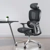 Prémium ergonomikus irodai szék, forgószék, fekete (T03) hálós thumbnail