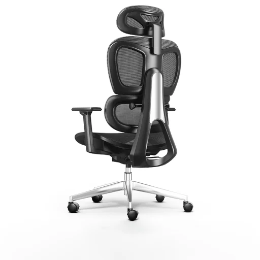 Prémium ergonomikus irodai szék, forgószék, fekete (T03) hálós - 13