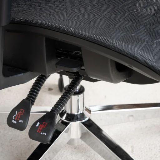 Prémium ergonomikus irodai szék, forgószék, fekete (T03) hálós - 14