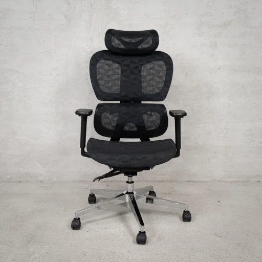 Prémium ergonomikus irodai szék, forgószék, fekete (T03) hálós - 15