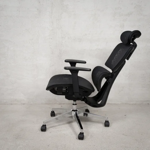 Prémium ergonomikus irodai szék, forgószék, fekete (T03) hálós - 17