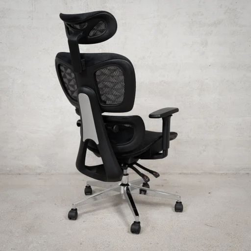 Prémium ergonomikus irodai szék, forgószék, fekete (T03) hálós - 20