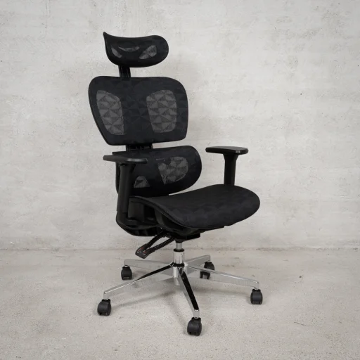 Prémium ergonomikus irodai szék, forgószék, fekete (T03) hálós - 21