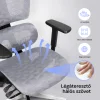 Prémium ergonomikus irodai szék, forgószék, fekete-szürke (T03) hálós thumbnail