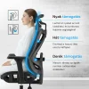 Ergonomikus irodai szék, forgószék, fekete (T15) hálós thumbnail