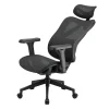 Ergonomikus irodai szék, forgószék, fekete (T15) hálós thumbnail