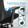 Ergonomikus irodai szék, forgószék, fekete (T15) hálós thumbnail