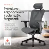 Ergonomikus irodai szék, forgószék, fekete (T15) hálós thumbnail