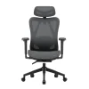 Ergonomikus irodai szék, forgószék, fekete (T15) hálós thumbnail