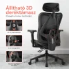 Ergonomikus irodai szék, forgószék, fekete (T15) hálós thumbnail