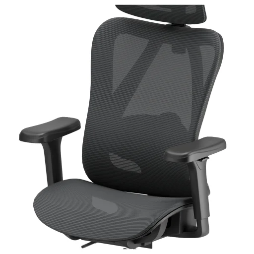 Ergonomikus irodai szék, forgószék, fekete (T15) hálós - 12