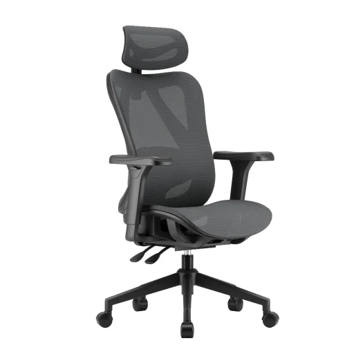 Ergonomikus irodai szék, forgószék, fekete (T15) hálós - 9