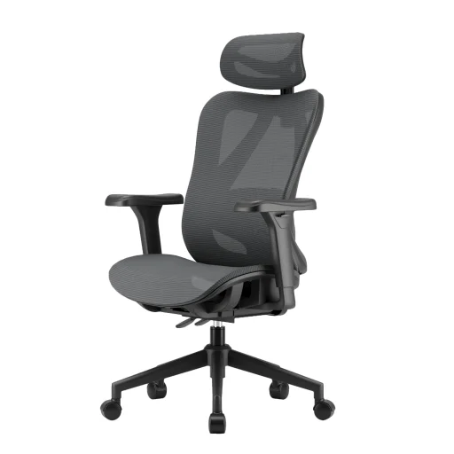 Ergonomikus irodai szék, forgószék, fekete (T15) hálós - 10