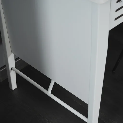 Íróasztal fiókkal MORTIMER, fehér - 6