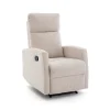 Fekvőfotel, relax fotelágy dönthető háttámlával, lábtartóval bézs zsenília szövet (JN-R8120A51-BEIGE) thumbnail